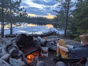 Boulder Lake Campsite Sunset