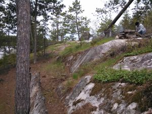 Down from fire area