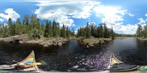 View of rapids at portage