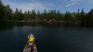 Cliffs next to portage