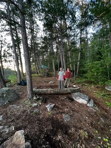 Up Cooking area and tent sites above