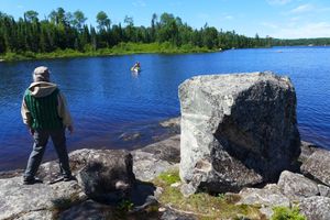 Island in the mouth of the horse river