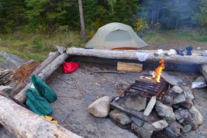 Camp and tent site, Vera lake