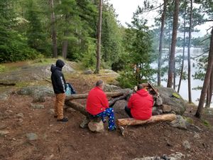 Sitting Around Fire Ring