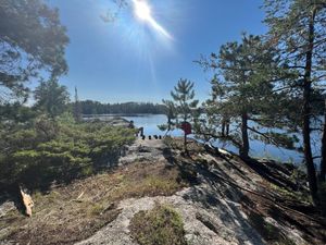 Looking towards Split rock falls from site