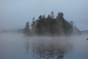 Island in the fog