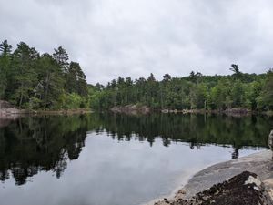 View into bay at W end of Bottle Portage