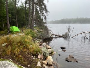 Lower tent pad site