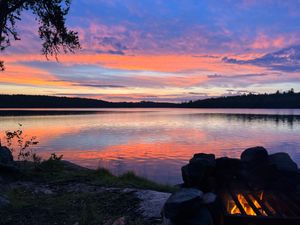 Gun Lake Sunset Fire Night 2