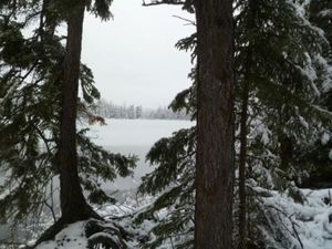 Superstition Lake in the Snow
