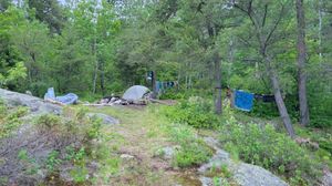Tent and Fire Grate Area