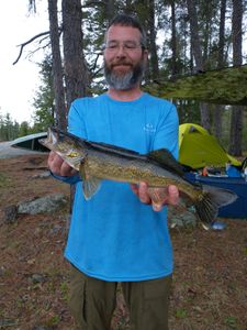 FIRST WALLEYE FROM CAMP