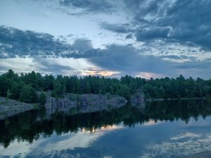 Sunrise view from campsite