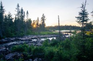 Sunset o'er the Rapids