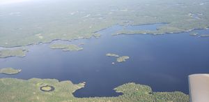 View of Basswood Lake from 4000 feet