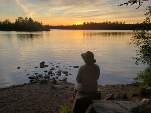 Sunset from the fish cleaning rock