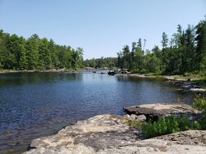 Campsite on Basswood Falls