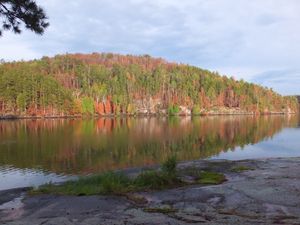 View to east from Robinson island site