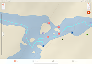 Ogoki River Island area rapids