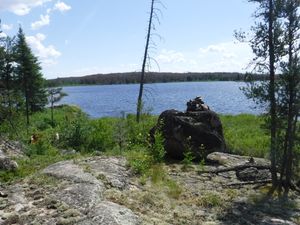 Portage start at Praire Lake looking east