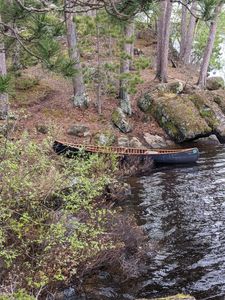 Canoe landings on backside of island