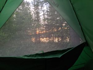 view from tent