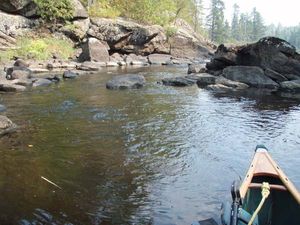 Isabella R - 2nd port downstream from Rice Lake - paddling through