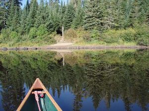 2nd portage west of Quadga Lake - paddle through - east end
