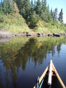2nd portage west of Quadga Lake - paddle through - west end