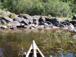 Last portage on Isabella R - west end