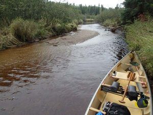 Moose R sandbar portage E