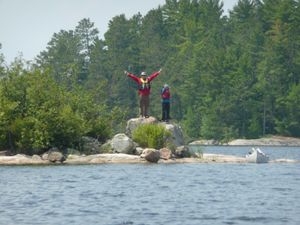 Big boulder on Pickerel Lake