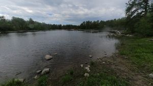 Landing in Middlle of Basswood Falls Portage