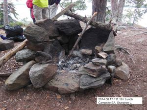 Sturgeon, Campsite EA firepit