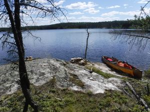 nice campsite on small lake looking southeast