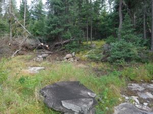 Small but beautiful campsite on south Kilburn Lake