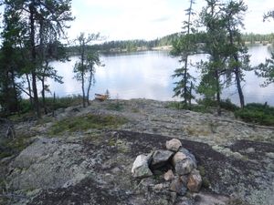 Not used campsite looking west