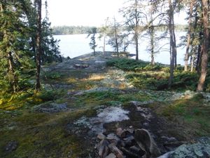 Broken arrow campsite looking south