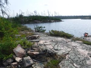 East end Crystal Lake campsite looking southeast