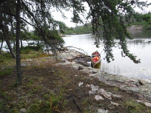 5 star unmarked island campsite looking east