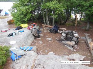 Russell, Campsite 152 cooking area & firepit