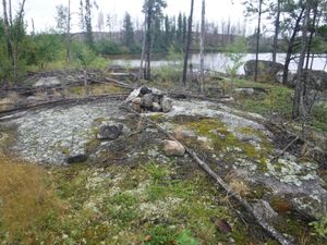 M7 campsite before clean-up looking south