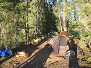 canoes - tents - site 34L