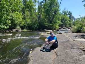 Rapids next to portage