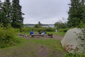 South arm knife lake site looking east