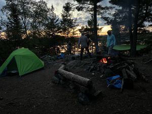 Tent Close to Fire Grate