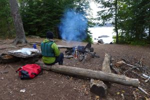 Camp on lake two