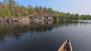 View of Camp and Cliffs