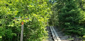 Shared landing for site 5 and Crooked portage