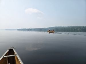 Smoky, hazy morning on Basswood